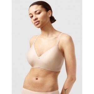NWT New Chantelle Nude Beige C Comfort Wireless T-Shirt Bra Size 34DD